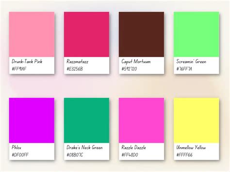 funny color names